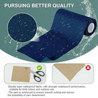 Canvas Repair Tape, 4×63 Inches Blue Waterproof Self-Adhesive Patch for Outdoor Gear, Durable and Weatherproof Fabric Tape for Boat Covers, Tents, Couch, Sofas, Sun Shades, Awnings, and Lounge Chairs
