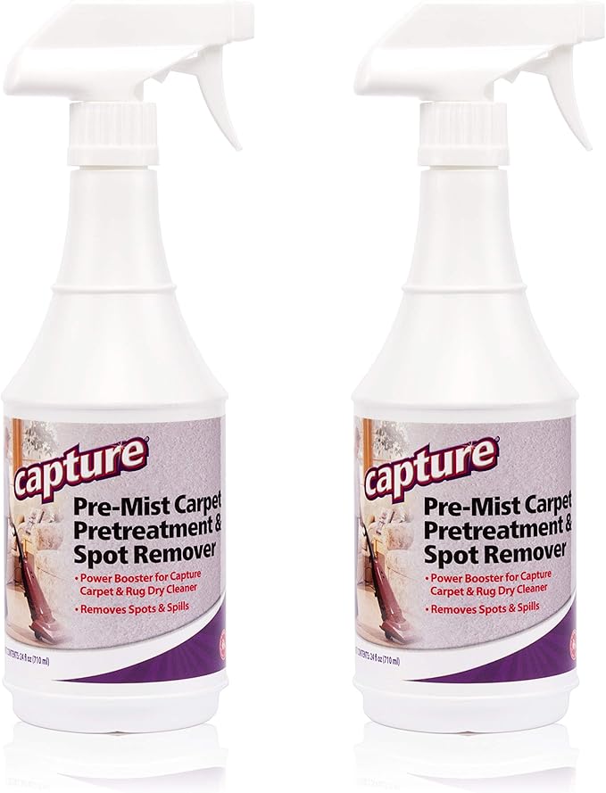 Capture Carpet & Rug Dry Cleaner w/Resealable lid (4 Pound) Pre-Mist Soil Release Carpet Cleaning Pre Spray (2 Pack) Bundle