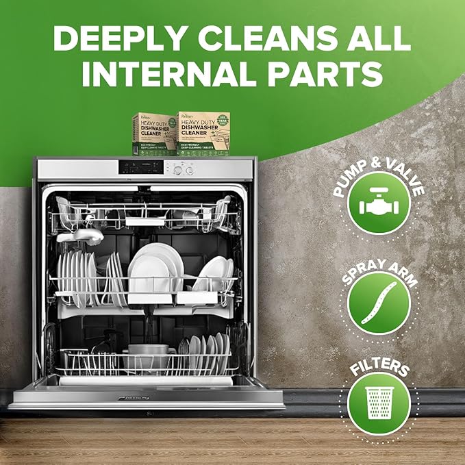 Renuv Garbage Disposal Cleaner + Dishwasher Cleaner - Heavy Duty Kitchen Appliance Deep Cleaning, Descaling and Deodorizing, (12 Tablets of each)