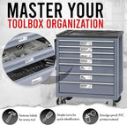 Toolbox Organization Magnetic Labels-80 Large Tool Chest Organizer Labels-Strong Magnets-Fits All Brands of Steel Tool Box Drawers(White 3.125x1.0 in)
