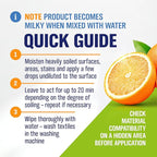 Orange Oil Cleaner Concentrated 25.36 fl oz (1 : 1000) - makes up to 200 Gallons Multi-Use Adhesive & Grease Remover, Custom-Dilution Citrus Degreaser for Floors, Kitchen & Bath