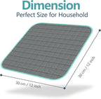 Airlab Microfiber Cleaning Cloth for Glass Cleaner Window Polishing Car Auto Detailing Lint Free Drying Dishes Kitchen Bathroom Magic Cleaning Cloths, Pack of 3, 12" x 12", Grey-Green