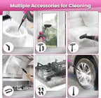 Handheld Steam Cleaner for Home, Pressurized Steamer with 16 Accessories, Chemical-Free & Portable Cleaning, Multipurpose Steamer for Cleaning for Home, Car, Furniture, Floor, Windows, Tile & More