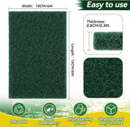MAQIHAN Heavy Duty Scouring Pad - 10PCS Scouring Pads for Heavy Duty Cleaning Scrubbing Pads for Kitchen Bathroom Household Cleaning Dish Scrubber Scrub Sponges for Oven Barbecue Grill Bathtub