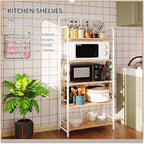 4NM No Assembly Folding Bookshelf 5 Tiers Vintage Industrial White Book Shelf Metal Foldable Storage Bookcase and Bookshelves for Living Room,Bedroom and Kitchen - Natural