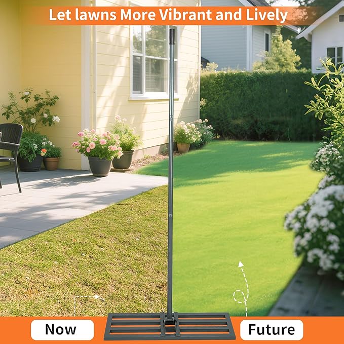 Lawn Leveling Rake,30"x10" Heavy-Duty Steel Lawn Leveler with 84" Anti-Slip Handle, Yard Leveling Rake Perfect for Garden, Backyard, Golf Course, Farm & Landscaping