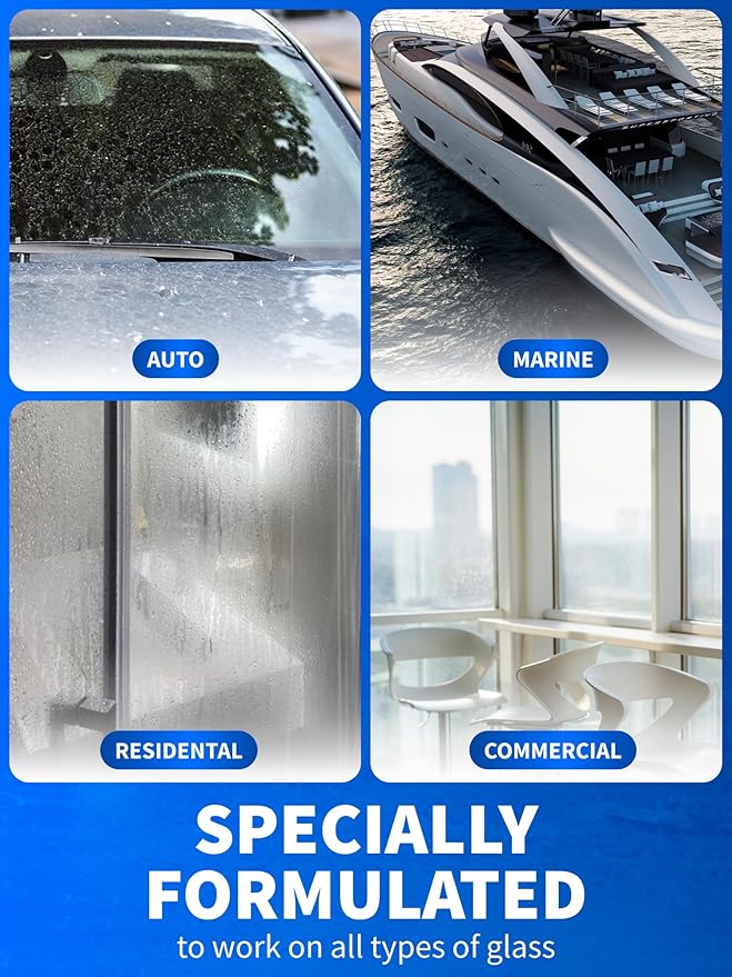 ProClean Hard Water Spot Remover - For Glass, Metal & More - Includes Applicator Pad - Water Stain Remover Kit - Use on Car Window or Shower Door