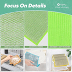 Orighty Multipurpose Wire Dishwashing Rag, 48 Pcs Upgraded Double-Layer Non-Scratch Wire Dish Cloths, Reusable Steel Scrubber Dishcloth Rags for Kitchen, Cookware, 7"x8", Multicolor