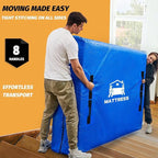 Mattress Bags for Moving, BETU Mattress Protector Waterproof Mattress Cover Full XL Size Storage Bags with 8 Heavy-Duty Handles and Zipper for Bed Extra Thick Large(2 Pack, 82"x57"x15" Blue)