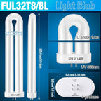 BF190 Replacement Bulb Compatible with Flowtron BK-40D Bug Zapper, 10 Inch FUL32T8/BL U Type Replacement Light Bulb for 32W Outdoor Electronic Insect Mosquito Killer(4 Pack)