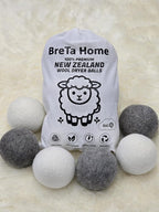 Wool Dryer Balls XL 6-Pack – Organic 100% New Zealand Wool, Reusable, Saves Drying Time, Reduces Wrinkles