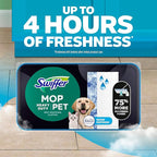 Swiffer Heavy Duty Mop Wet Multi-Surface Cloth Refills for Floor Mopping and Cleaning, Pet with Febreze Odor Defense, 32 count