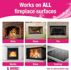 Quick 'n Brite Fireplace Cleaning Kit – Includes 16 oz Fireplace Glass Cleaner, 32 oz Gel Fireplace Cleaner, Scrub Brush, Sponge and Microfiber Towel