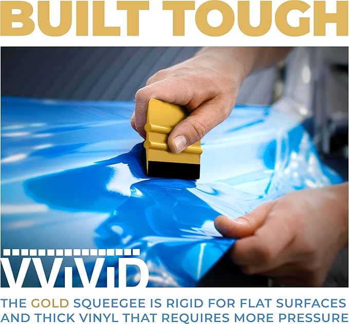 VViViD Gold Vinyl Wrap Squeegee - Nylon-Reinforced Tool for Car Wraps, Window Tint & Decals - (5 Pack)