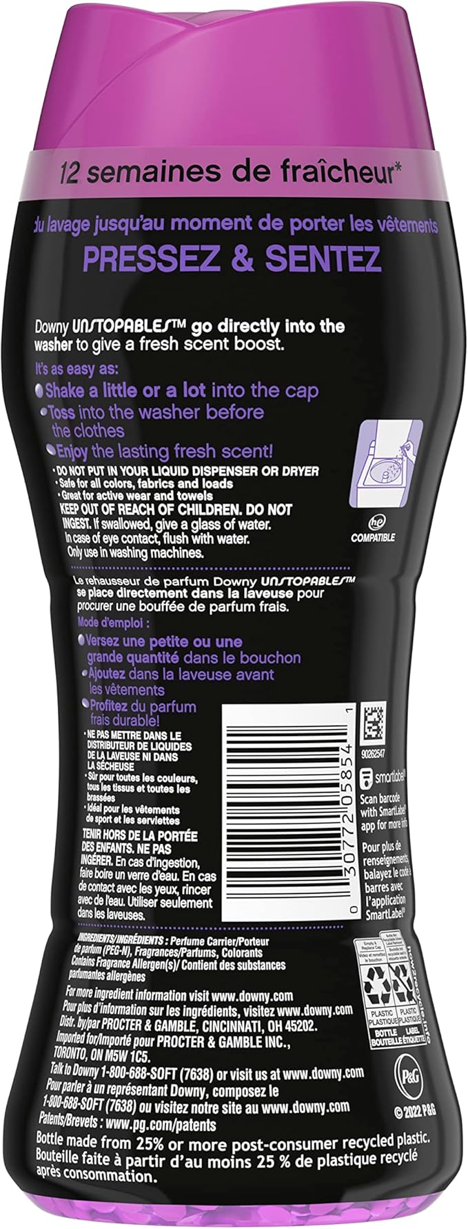 Downy, Unstopables in-Wash Scent Booster Beads, Lush, 5.5 Ounce