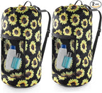 Laundry Bag Backpack, 2PCS Extra Large Travel Laundry Bag with Mesh Pocket & Adjustable Shoulder Straps,Dirty Clothes Travel Bag for College Students Dorm,Apartment(Sunflower)