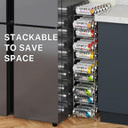 Simple Houseware 2PK Front Loading Tall Skinny Can Dispenser, Chrome