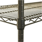Alera Wire Shelving Starter Kit, Four-Shelf, 48w x 24d x 72h, Black Anthracite