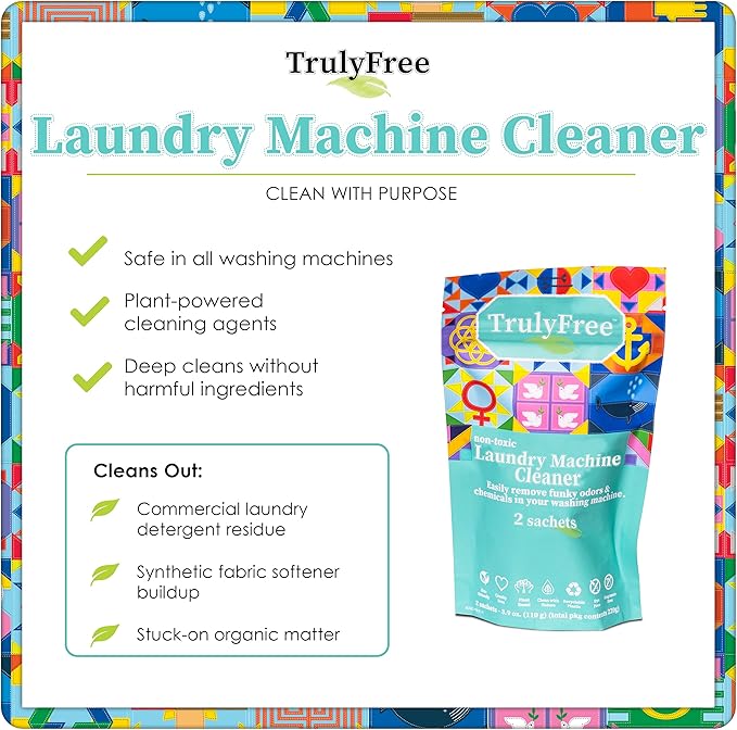 Laundry Washing Machine Cleaner - Wash & Cleans Front Load & Top Load Washers -Tub Cleaner & Deodorizer (1-Use)