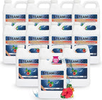 Steam & Go Demineralized Water for Steam Cleaner - PVC-Free Floor Cleaning Solution Compatible for All Steam Mops - Multi-Surface Cleaner for Home Surfaces - Tropical Bloom Scent, 32 oz (Pack of 12)