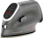 CHI Mini Steam Iron for Clothes, Sewing, Crafting and Travel with Titanium Infused Ceramic Soleplate, 1000 Watts, XL 10’ Cord, 3-Way Auto Shutoff, Portable, Vacation Essentials, Black (13120)