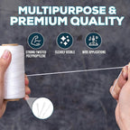 White Mason Line String – 393ft, 1.3mm Thick Twisted Polypropylene – Durable Construction Twine for Laying Bricks, Blocks, Fences in Gardening, DIY & Landscaping Projects