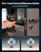VEVOR Impact Driver, 1/4 Inch, 2800 RPM Max Speed, 20 V Powerful Motor, Electric Cordless Impact Driver Kit with Battery and Charger, 10 Bits, LED Work Light, for Furniture, Electrical, Home Repairs