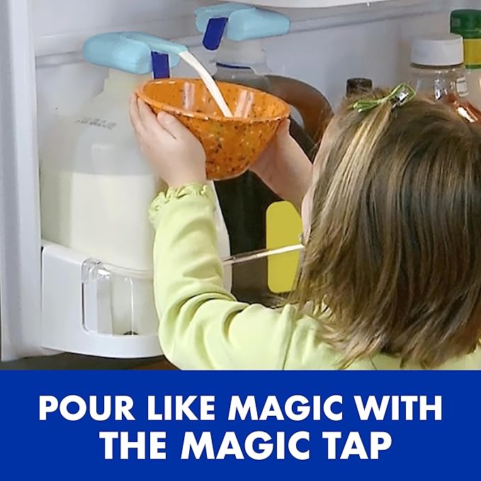 The Magic Tap Automatic Drink Dispenser: Hands-Free Milk, Beverage Dispenser, Drink Dispenser for Fridge Juice, Gifts for Women & Men: 1 Pack Teal