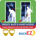 Back-Saving Tool Handle Labor-Saving Ergonomic Shovel or Rake Handle Attachment Yellow