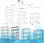 Displays By Jack 5 Tier Heavy Duty Wire Shelving Unit Storage Rack for Products Plant Pantry, Garage, Laundry Racks Durable Shelf Organizer Shelves Stand 14" W x 30" L x 60" H, Chrome