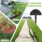 Edger Lawn Tool, Heavy Duty 49 Inch Border Edger with Half Moon Sharp Blade, T-Grip, Wide Footplate, Saw Tooth Rustproof Manual Lawn Edger for Landscaping, Yard,Garden, Sidewalk, Flower Beds