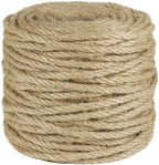 Tenn Well 5mm Jute Rope, 164 Feet 4Ply Twisted Thick Twine Rope for Gardening, Crafting, Recycling, Cat Scratching Post, Farmhouse Decor, Macrame Projects