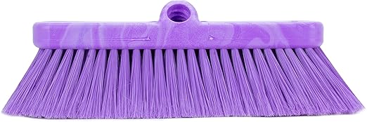 SPARTA 41278EC68 Flo-Thru Plastic Wall Scrub Brush, Equipment Brush With Soft Nylex Bristles For Industrial Kitchens, Hospitals, Commercial Cleaning, 4 Inches, Purple, (Pack of 12)