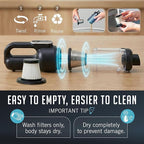 Car Vacuum Portable Cordless, 4-in-1 Mini Car Vacuum with 19500pa Suction & Air Duster, USB-C Charging, Smart Digital Display, Handheld Vacuum with LED Light, Multi Nozzles for Car, Home, Office, Pet