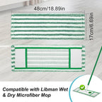 Mop Pads Refills Compatible with Libman Wet & Dry Microfiber Mop,6 Pack Microfiber Mop Refills for Multi Surface Hardwood Floors,Reusable Washable Microfiber Dust Mop Pads for Wet/Dry Floor Cleaning