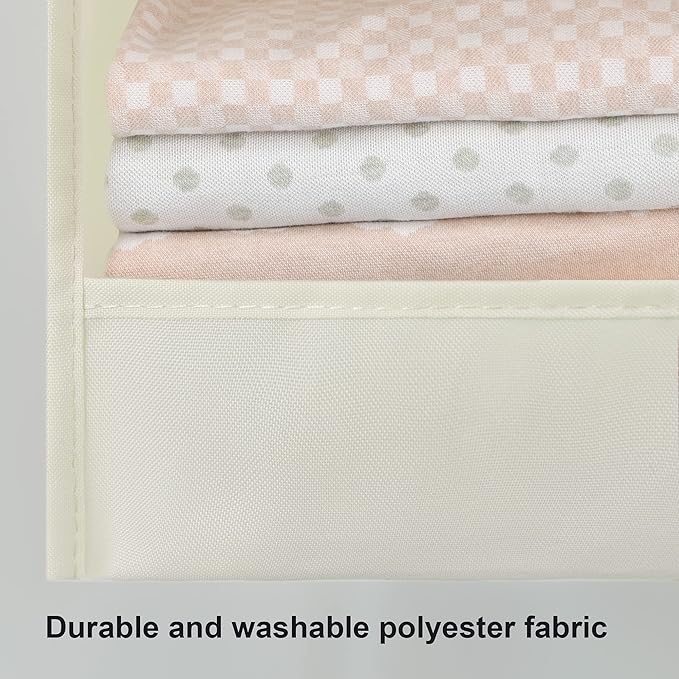 GRANNY SAYS 3-Shelf Hanging Organizer, Foldable Hanging Closet Storage, Closet Shelves Organizer for Camper, Beige, 29 ½" H X 12" W X 12" D, 2-Pack