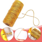 Anvin Metallic Bakers Twine - 328 Yards, Pack of 3 (Gold, Silver, Rose Gold) for Arts & Crafts, DIY Tags & Ornaments