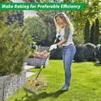 Thatch Rake,57 inch Thatching Rake for Lawn Stainless Steel Metal Dethatcher Rakes with Sheath,Heavy Duty Weed Rakes for Cleaning Dead Grass,Yard,Garden,Leaves,Loosening Soil