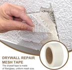 PATIKIL Drywall Repair Mesh Tape, 2 inch x 82 ft Fiberglass Repair Patch Self-Adhesive Dry Wall Joint Tape 9 Mesh Wall Hole Crack and Seam Patch, White