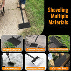 Garden Flat Shovel Scraper, Multifunctional Garden Cleaning Shovel with 59 Inch Long Handle, Heavy Duty Outdoor Floor Scraper for Weed Cleaning,Trenching,Edging and Removing Snow,Ice,Weeds,Dirty,Moss