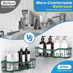 5-Pack Rustproof Stainless Steel Shower Caddy – No Drill Adhesive Bathroom Organizer with Large Capacity, Spacious Shower Shelves for Inside Shower, Kitchen & Home Decor Storage-XL Size