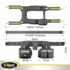 Tool Belt Suspenders, Professional Tool Belt Organizer With Suspenders and 20 Pockets, Heavy Duty Carpenter Suspension Rig For Framers Carpenter Electrician 1200D Ballistic Nylon