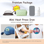 Newbealer Travel Iron with Global Voltage, 100-240V Mini Dry Iron for Clothes (No Steam), Max 300W, 60s Heat Up, 302℉ Non-Stick Ceramic Soleplate, 0.8lbs Ultra-Lightweight (Brown)