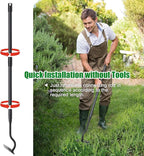 Weed Puller Tool, Garden Weeding Rake Tools with Detachable Long Handle, 56 inch Weed Remover Gardening Hand Tool for Lawn, Yard, atio and Backyard (4 Tines)