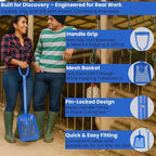 Sand Dipper Treasure Shovel Digger Sifter - Tough Plastic Shovel for Beach, Chicken Coop Poop, Goat Stall Cleaning, and Backyard Barns