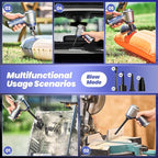 Saker Car Vacuum Portable Cordless 15000PA,3 in 1 Handheld Vacuum with Brushless Motor for Car, Office and Home Cleaning Blue HL107B