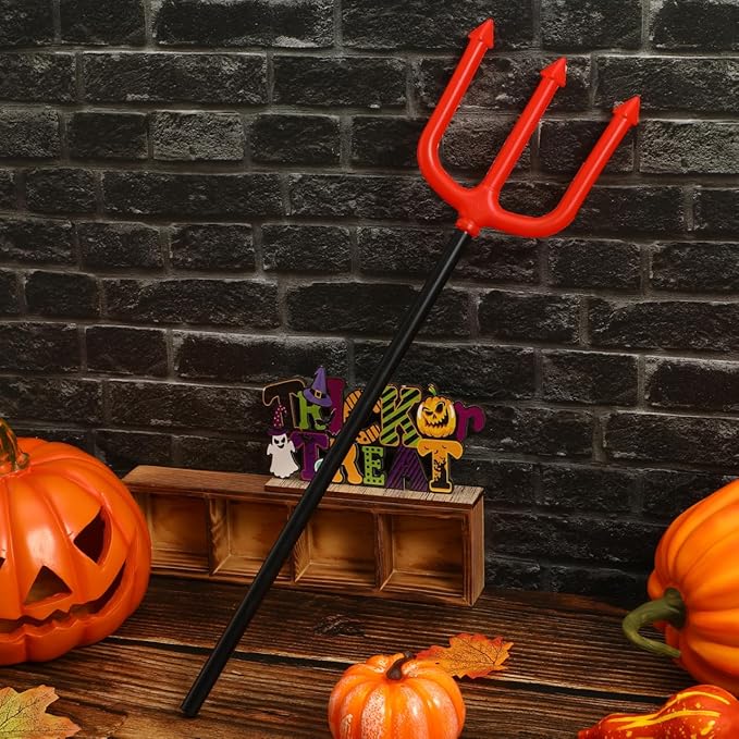 Toyvian Novelties Pitchfork Pitch Fork Halloween Costumes Trident Costumes Fancy Dress Accessory Red Pitchfork Halloween Decoration Costumes Pitchfork Costume Devil Child Makeup