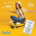 Hand Sanitizing Travel Wipes – 30ct Individually Wrapped | Fragrance-Free, Moisturizing, 70% Isopropyl Alcohol Wipes | Travel, Home, Office, Daily Use | Made in USA