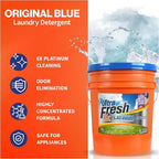 Ultra Fresh 5 Gallon Liquid Laundry Detergent Washing Soap for All Machine Types, 6X Platinum, Up to 640 Loads, Fresh Breeze