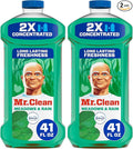 Mr. Clean All Purpose Cleaner, Floor Cleaner for Mopping Home, Bathroom, & Kitchen, Cleaning Liquid for Mop & Bucket, Cleaning Supplies, Multi-Surface Dilutable, Meadows & Rain, 41oz (Pack of 2)